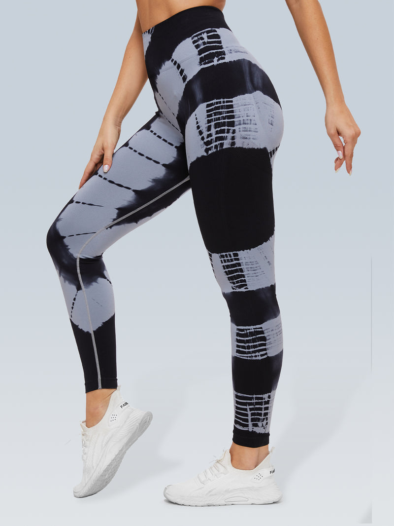 Sunflower Tie Dye Scrunch Seamless Legging