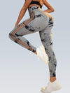 Tie Dye Side Bow Scrunch Seamless Legging