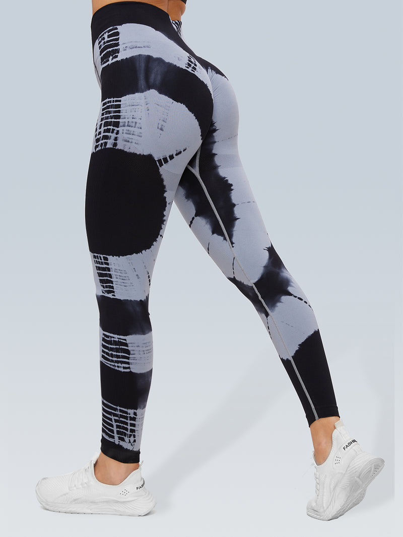 Sunflower Tie Dye Scrunch Seamless Legging